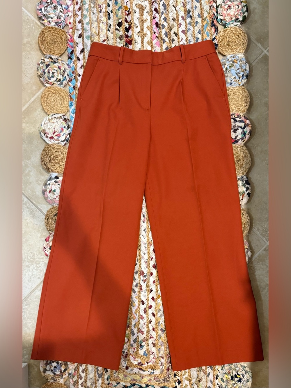 Talbots Wide-Leg Trousers in Burnt Orange
